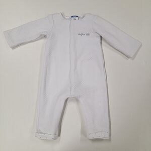 12M Jacadi White Jacquard thick snap Sleeper